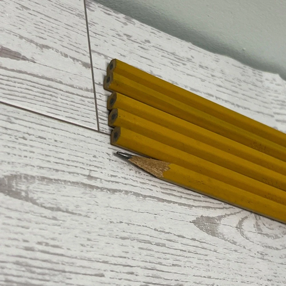 Vintage Eberhard Faber American 2.5 F Pencils Yellow Lot of 6 USA Made